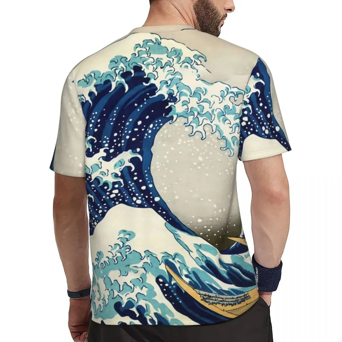 Футболка с принтом &quotВеликая волна&quot футболки для бега в стиле хиппи из
