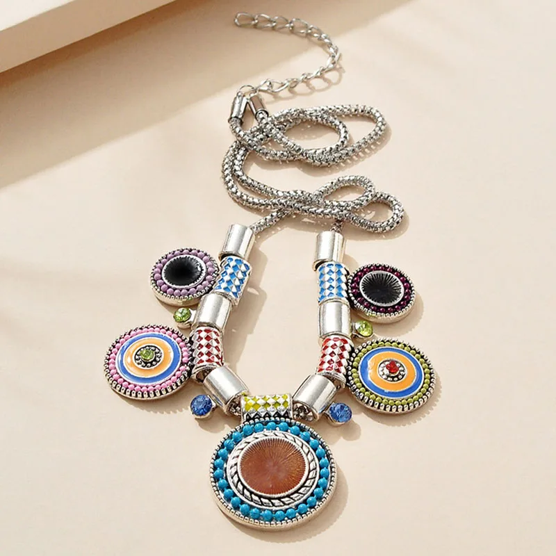 

Trendy Jewelry 2022 New Vintage Jewelry Wholesale Gem Choker Necklace Woman Charm Statement Retro Necklaces & Pendants Gift