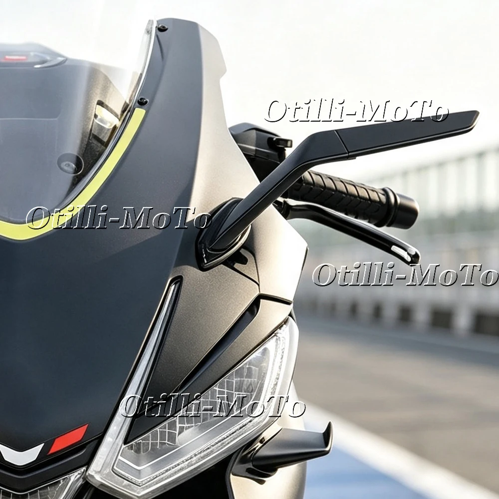 Фото Для Aprilia RS660 rs660 2026- Зеркала заднего вида Stealth Mirrors, спортивные зеркала-винглеты, регулируемые зеркала, мотоциклетные зеркала-винглеты. №3