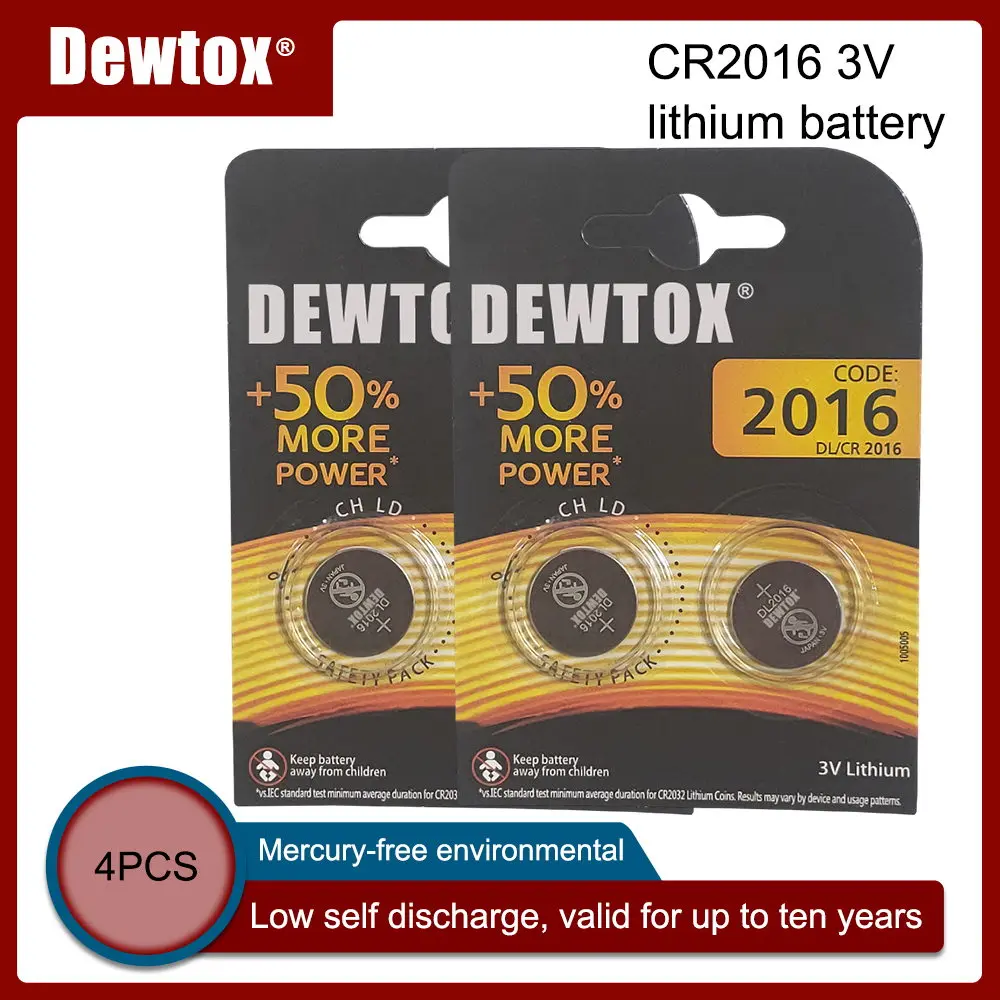 

4PCS Original for DURACELL CR2016 Button Cell Battery 3V Lithium Batteries for Watch Toy Computer Calculator Control DLCR 2016
