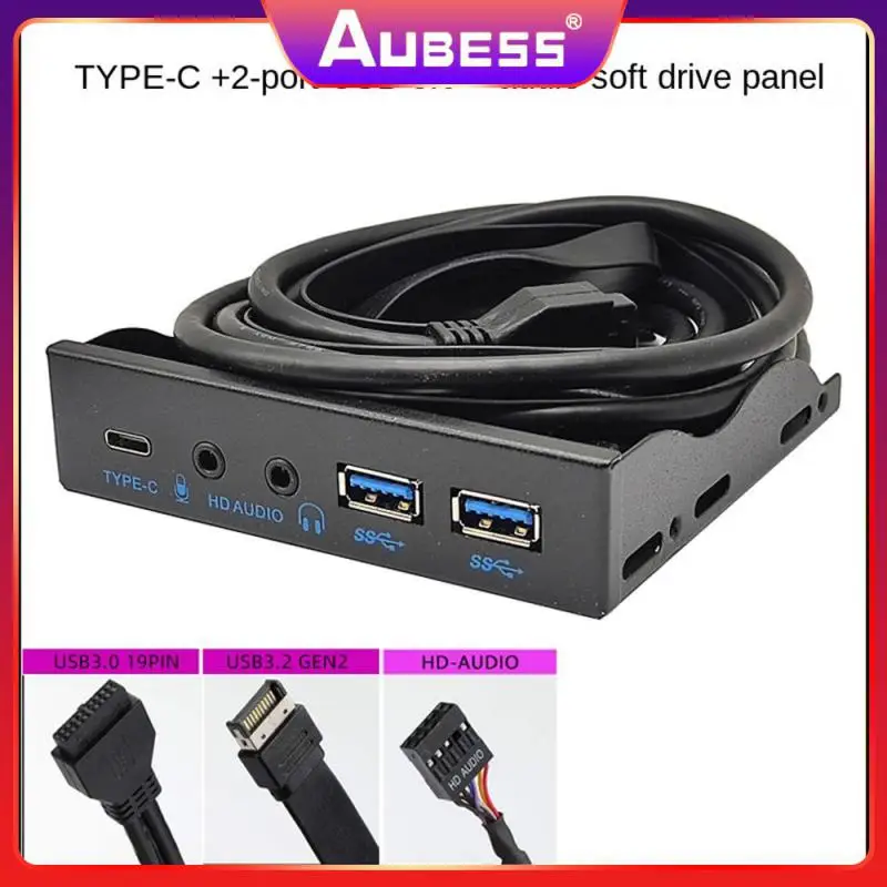 

Long Life Floppy Drive Front Panel High Fidelity Audio Anti-jamming Usb3.2 Floppy Drive Anti-rust Strong Stability Black