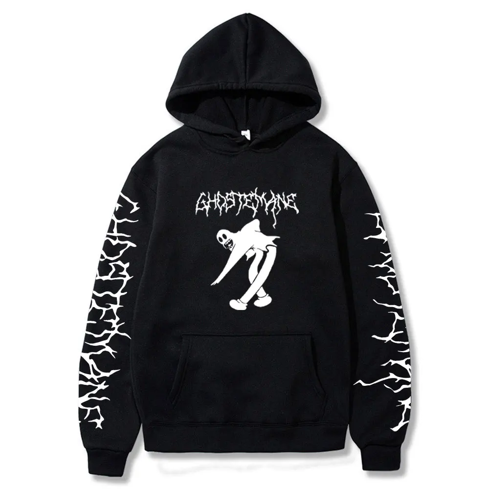 

Men Clothing Hooded Sweatshirt womens Casual Streetwear Hoodies Metal Rap Style Ghostemane World loose Hip Hop Clothes