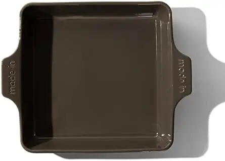 

- Square Baking Dish - Navy Rim - Hand Crafted Porcelain - Professional Bakeware - France in square cake pan Air fryer silicon