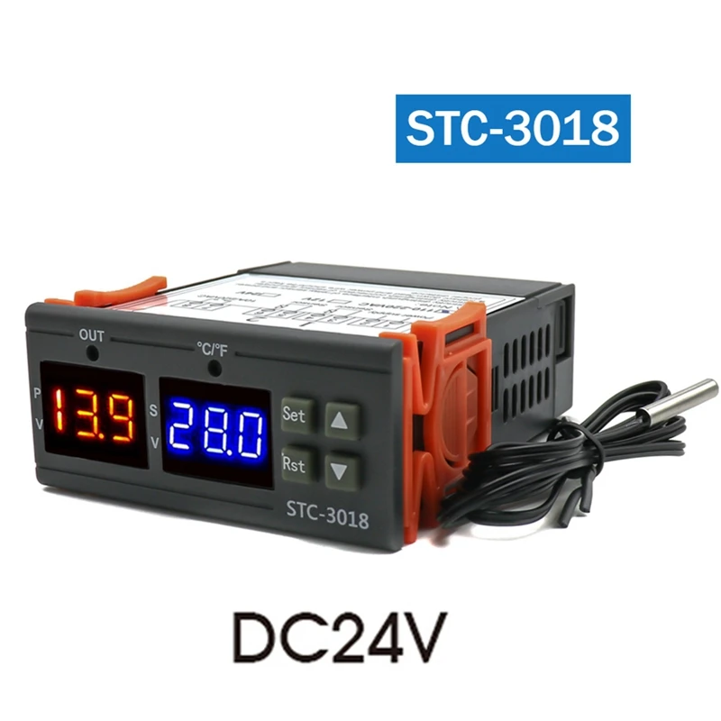 STC-3018 двойной цифровой регулятор температуры терморегулятор с двумя релейными