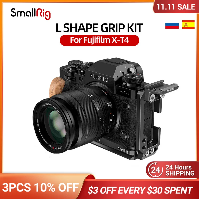 

Smallrig Camera L-образная рукоятка, комплект крепления холодного башмака для Fujifilm X-T4 3148