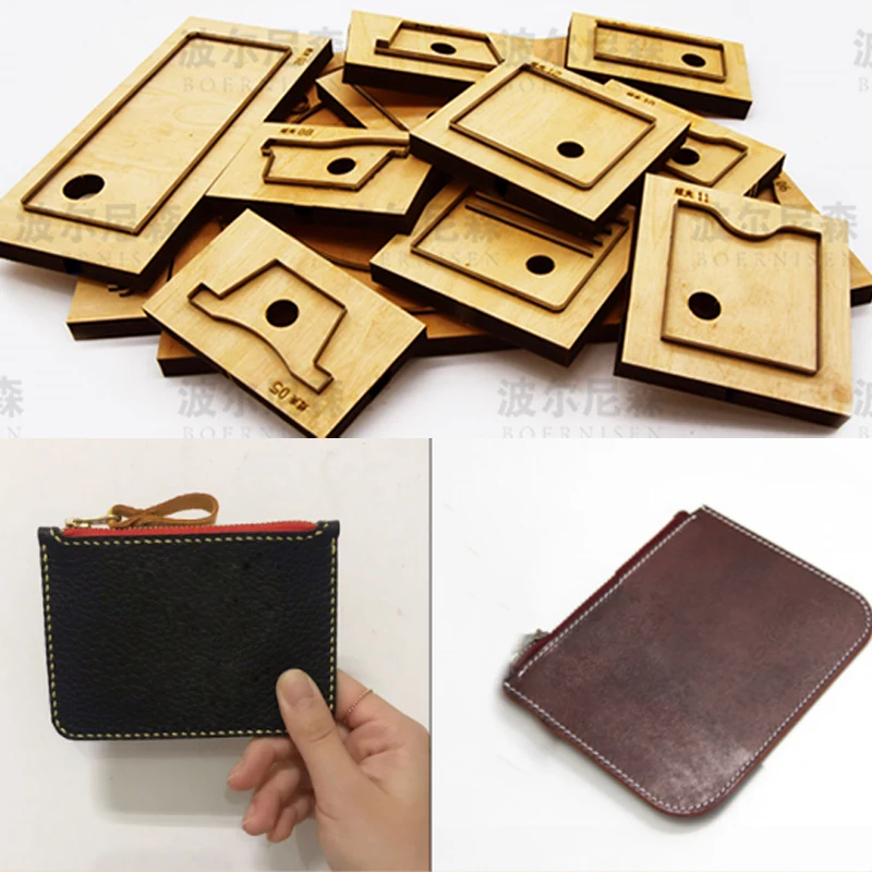 

DIY Leather Craft Die Cut Micro Sleeve Wallet Simple Card Holder Case With Zipper knife Mould Hand Punch Tool 120x95mm