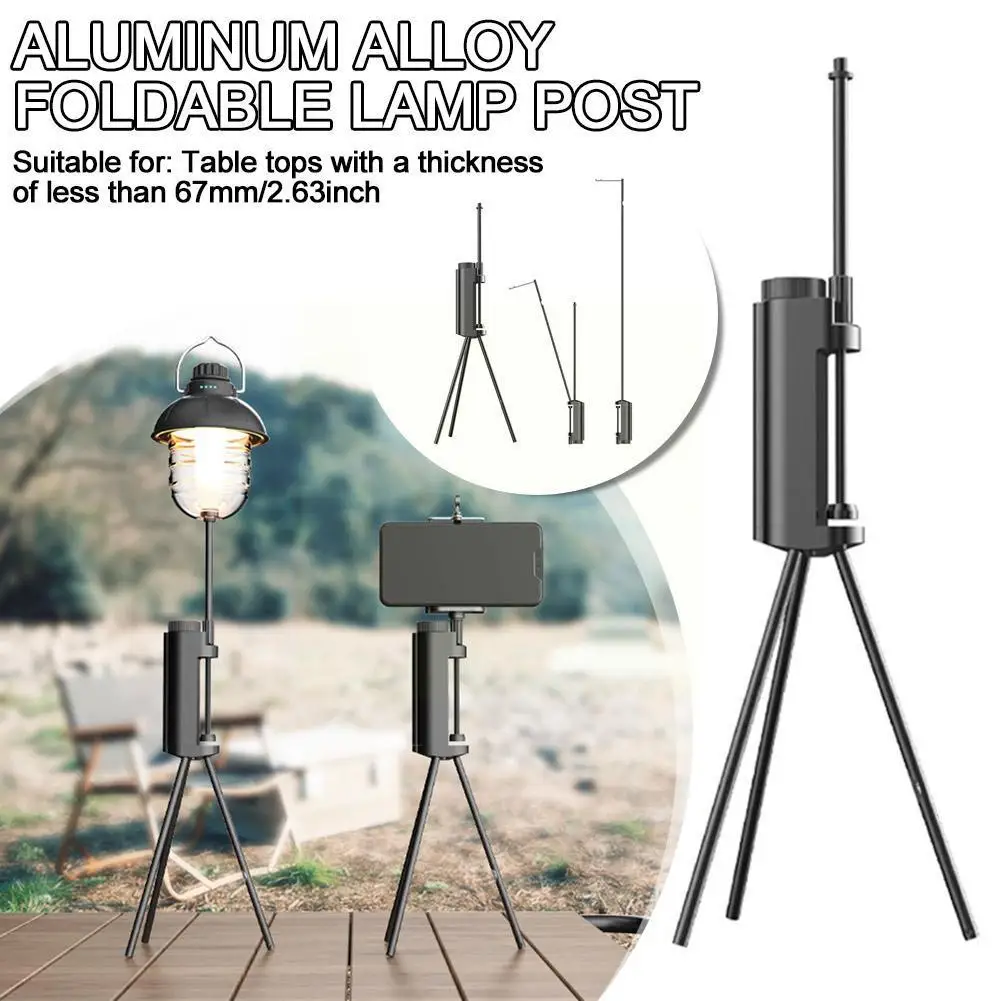 

Multifunctional Camping Lamp Holder Tripod Bracket Multi Storage Camping Foldable Holder Alloy Aluminum Lamp Fixing Clip Sc B5B9