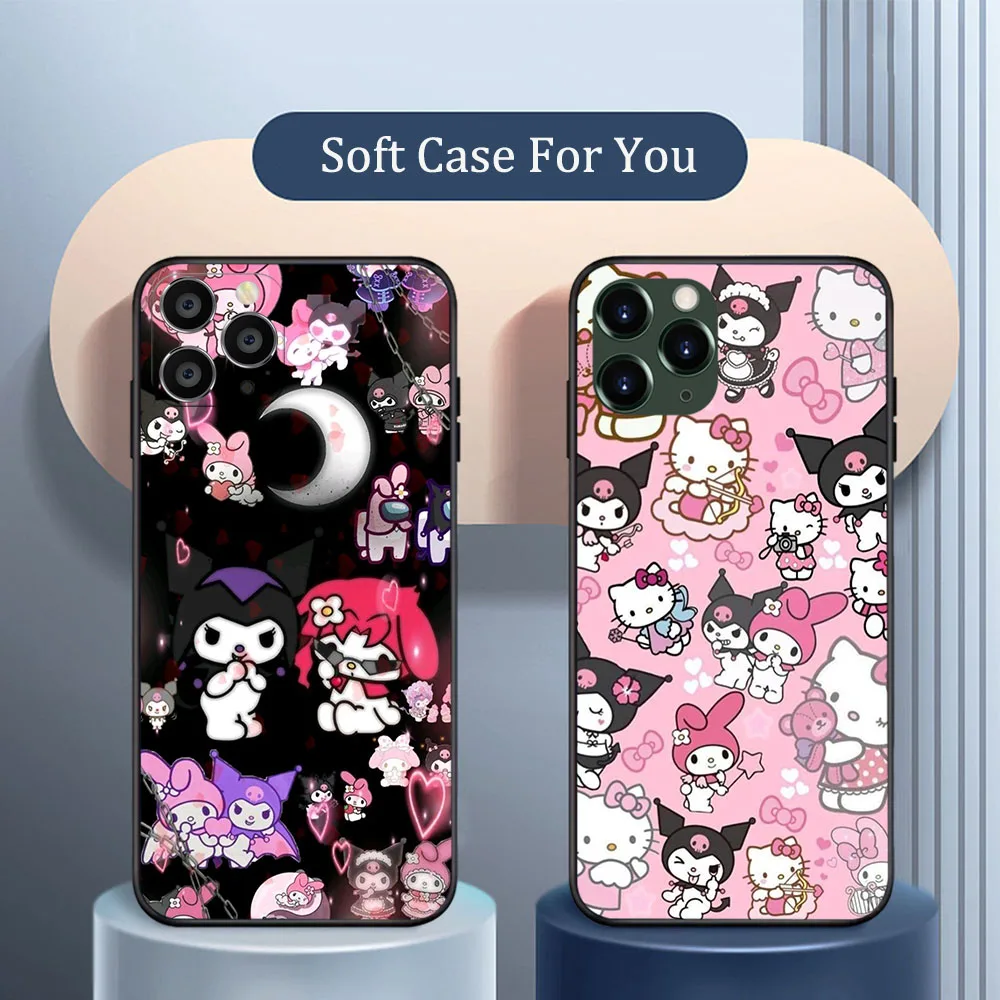 AK-12 Cute Kuromi Soft чехол для VIVO Y3 Y3S Y15 Y17 Y19 Y5S Y20 Y81I V15 V20 V20i SE Y70 Y11 Y12 Pro