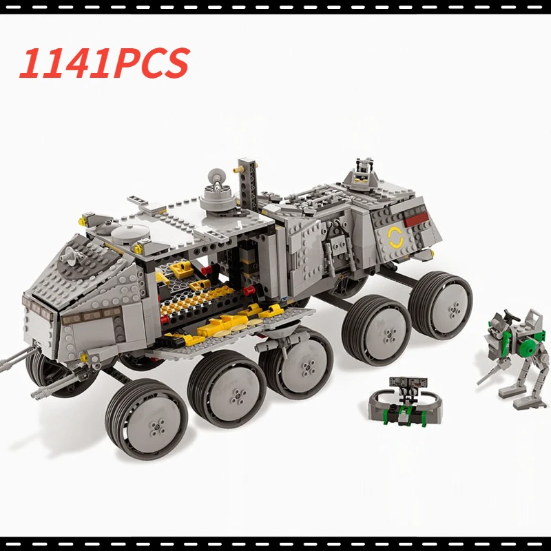 

Disney 1141PCS Hot Selling Space Movie Series War Weapon MOC-8098 Turbo Tank Building Block Model DIY Children's Toy Gift