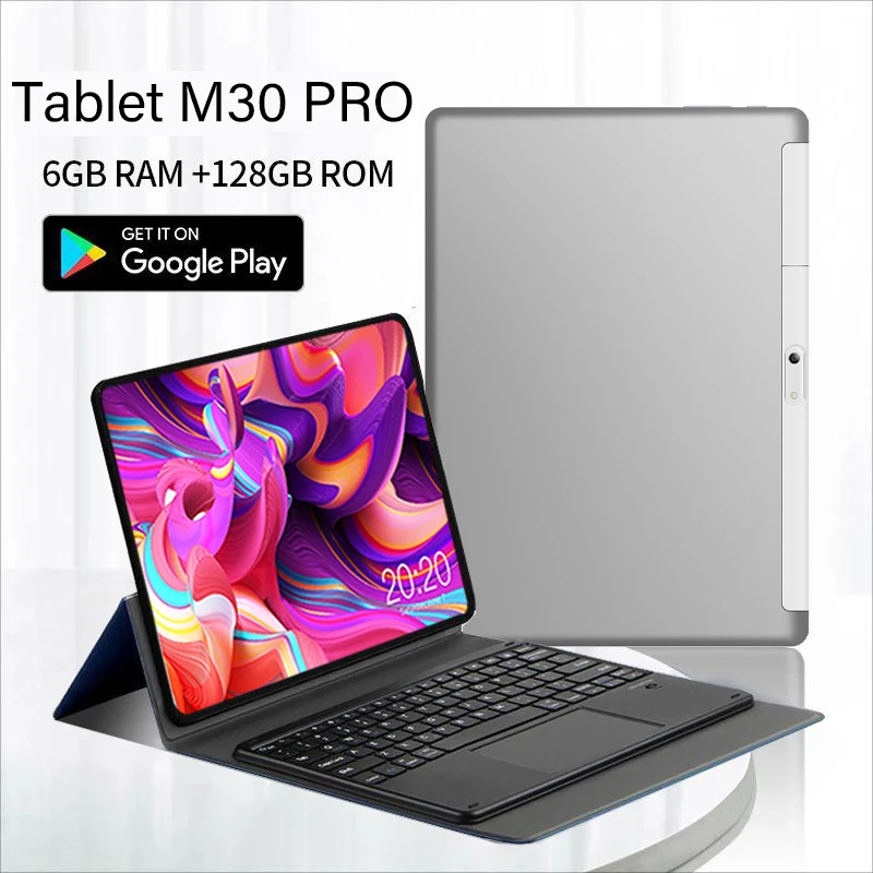Global Version M30 Pro Tablet 10 Inch Tablet Android 10 6GB+128GB Tablet Deca Core Dual SIM Network GPS Original Tablet PC 6000m