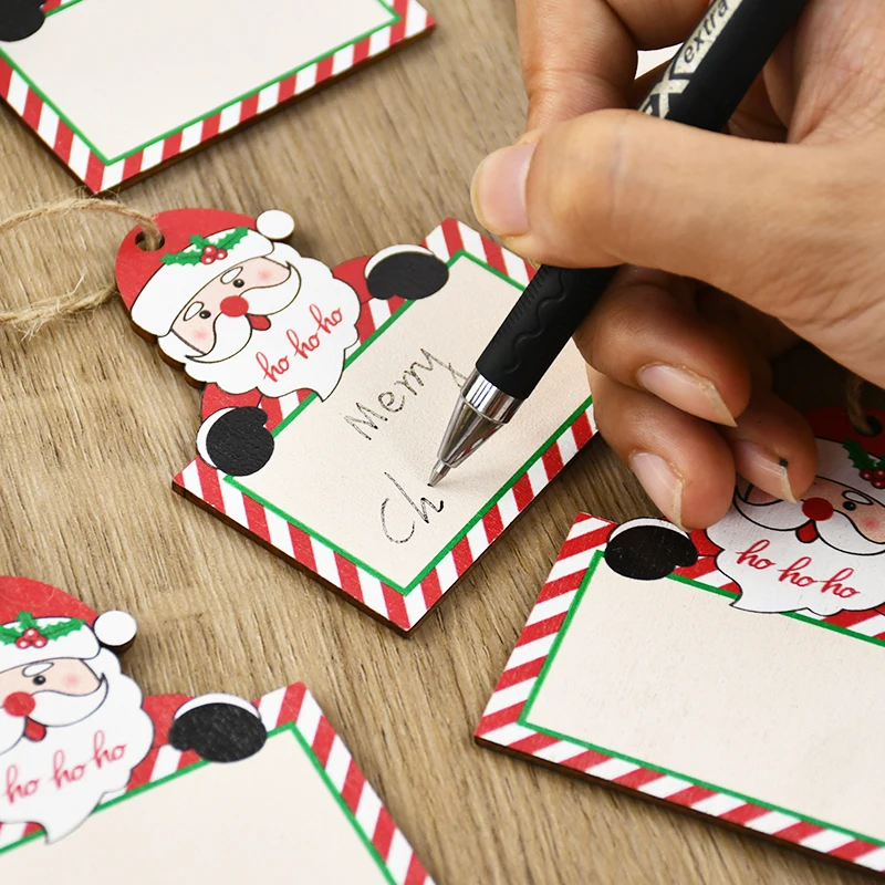 Деревянная доска для объявлений Рождественский кулон Санта-Клаус подвесное