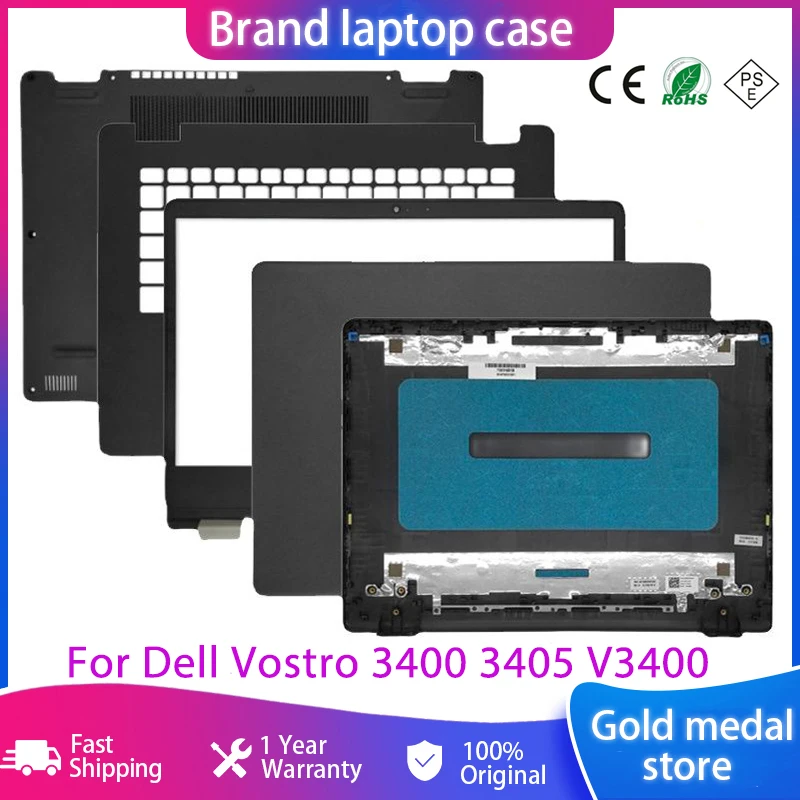 

New For Dell Vostro 3400 3405 V3400 LCD Back Cover Front Bezel Palmrest Bottom Case 14 Inch Laptop Housing Cover Top Lower Case