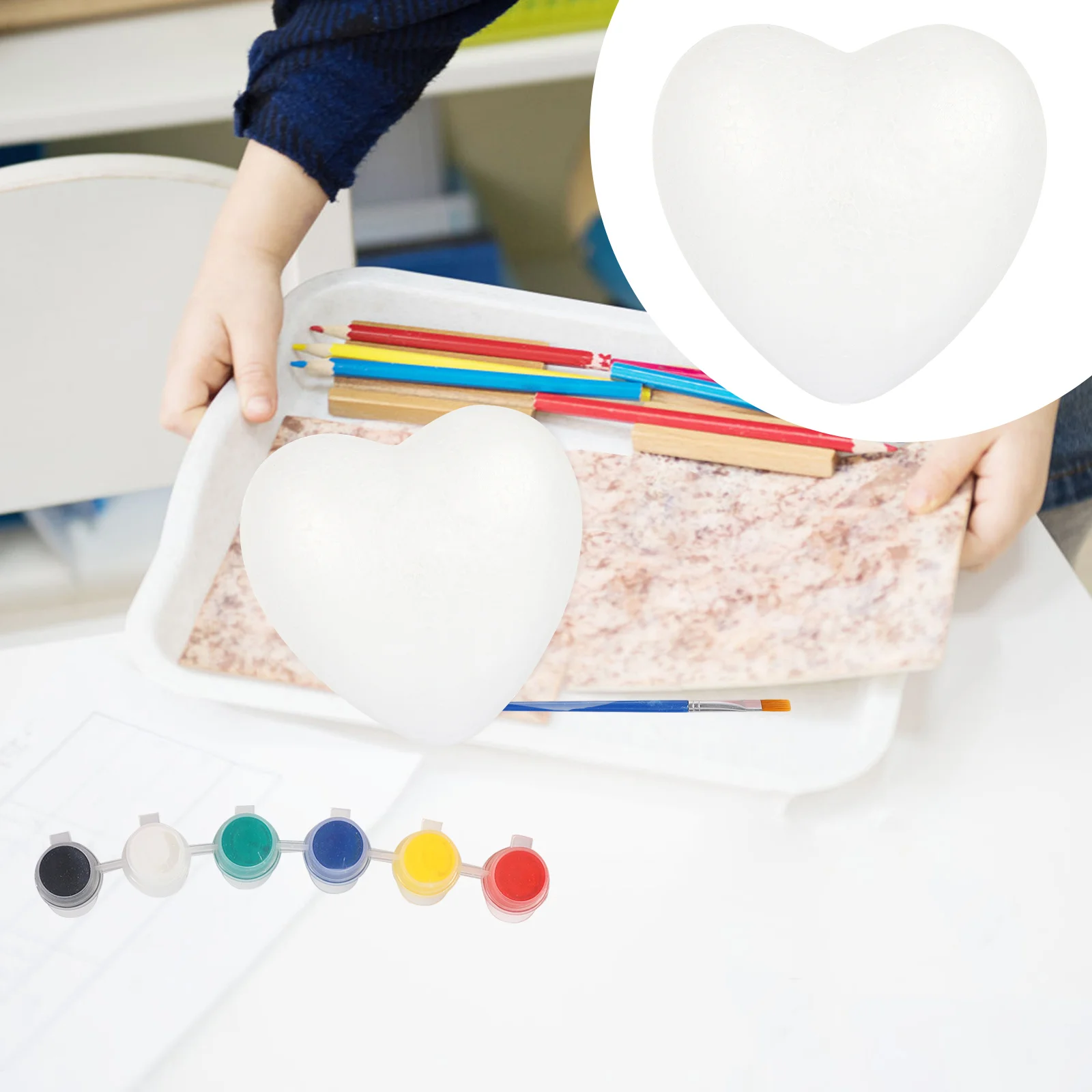 

Foam Heart Hearts Crafts Craft Polystyrene Shapes Diy Wreath Shaped Inch White Valentines Day Shape Flower Rings Floral Supplies