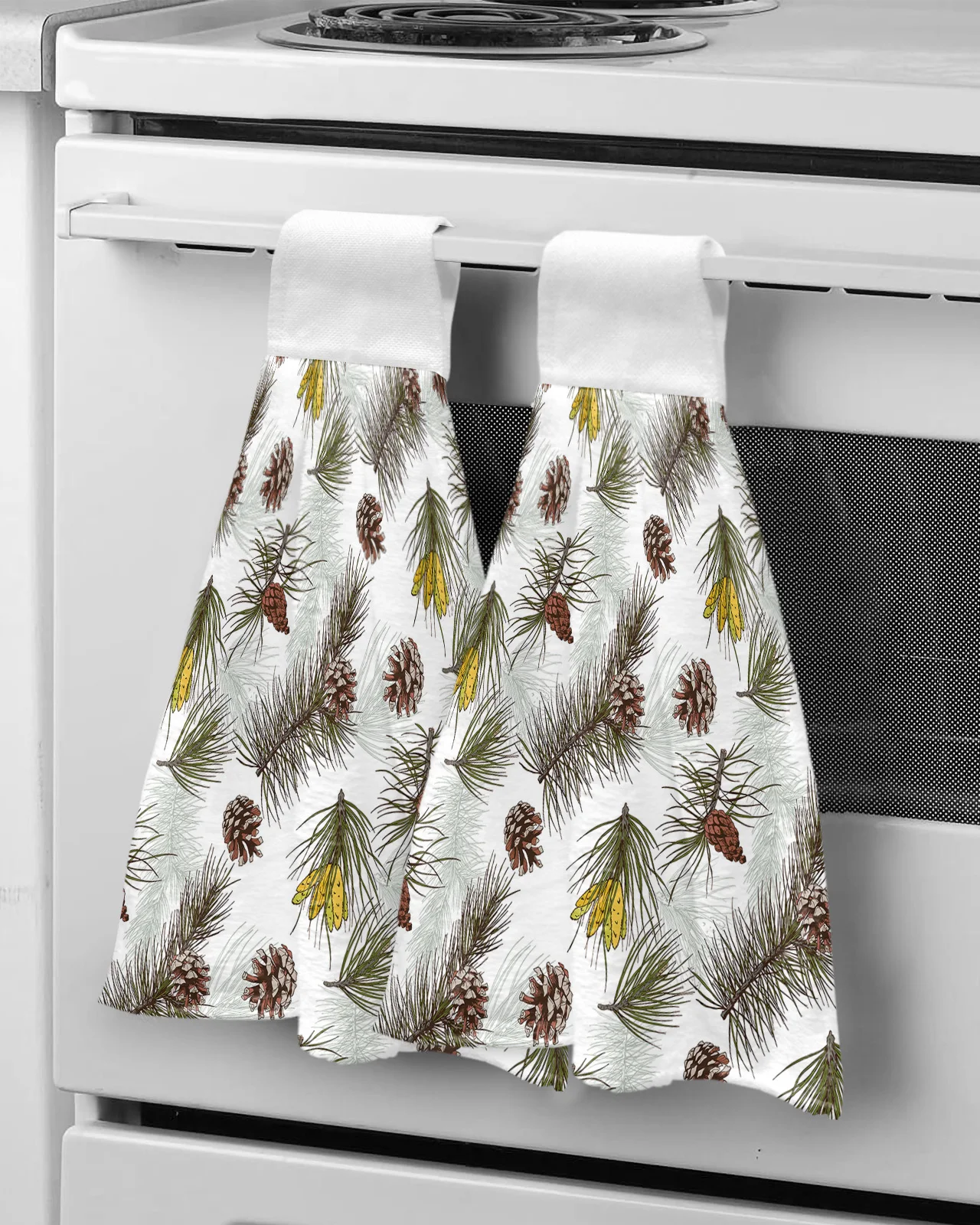 

Pine Cone Merry Christmas Hand Towels Microfiber Bathroom Hanging Towel Absorbent Towels Soft Kids Hand Towels