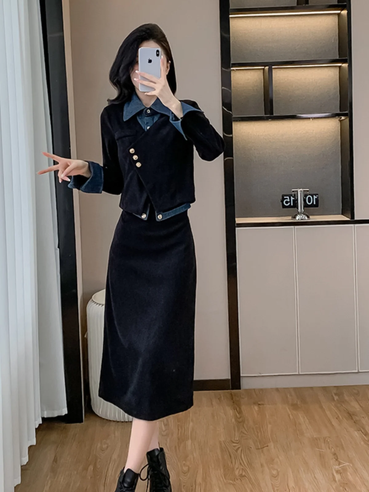 Новая корейская серия ранней осени и зимы. Полный комплект. Верх из двух частей.