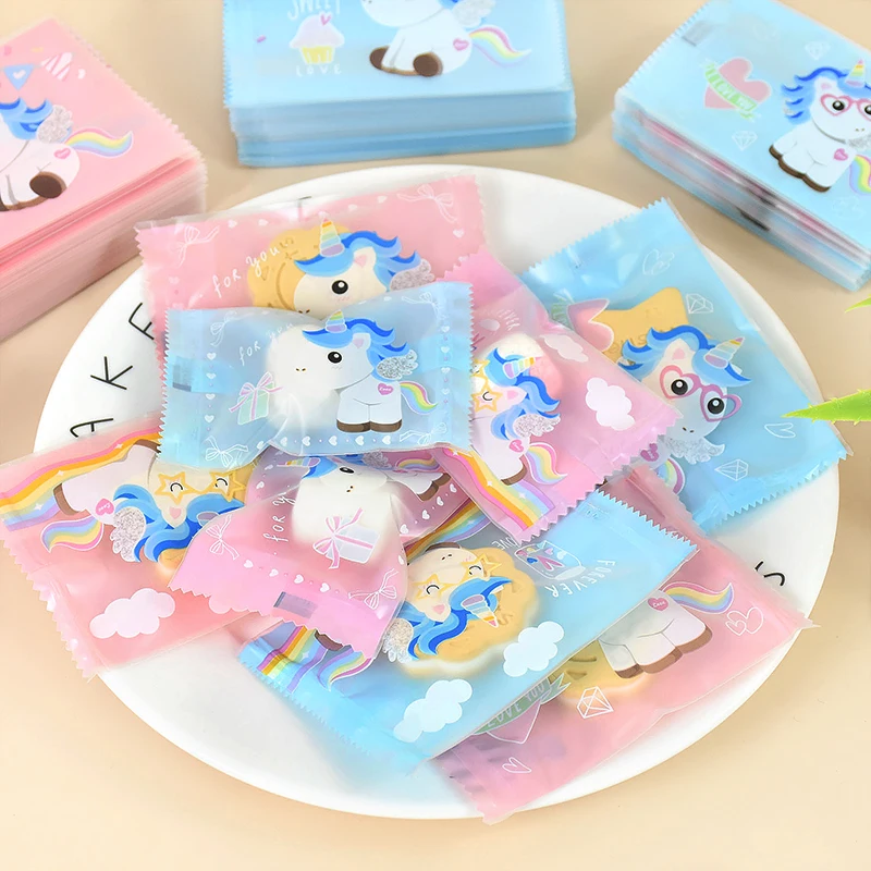 

100pcs Unicorn Cookie Candy Gift Bags Unicorn Bag Kids Wedding Birthday Party Decor Unicorn Party Favor Kids Birthday Supplies