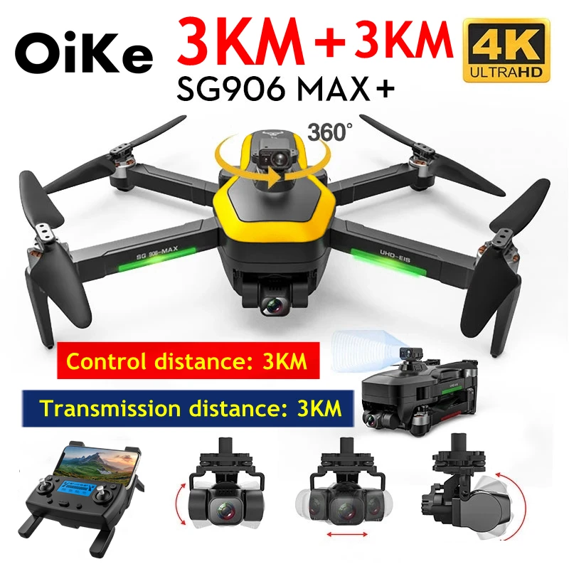 

Профессиональный Квадрокоптер Oike SG906 MAX MAX1 с 3-осевым гиростабилизатором, GPS, 4K