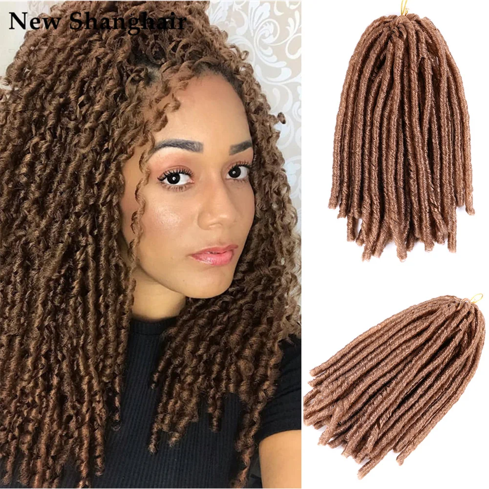 

14 Inch Synthetic Dread Hairstyle Soft Dreadlocks Crochet Braids Hair Ombre Bug Hair Faux Locs Braiding Hair Extensions NS07