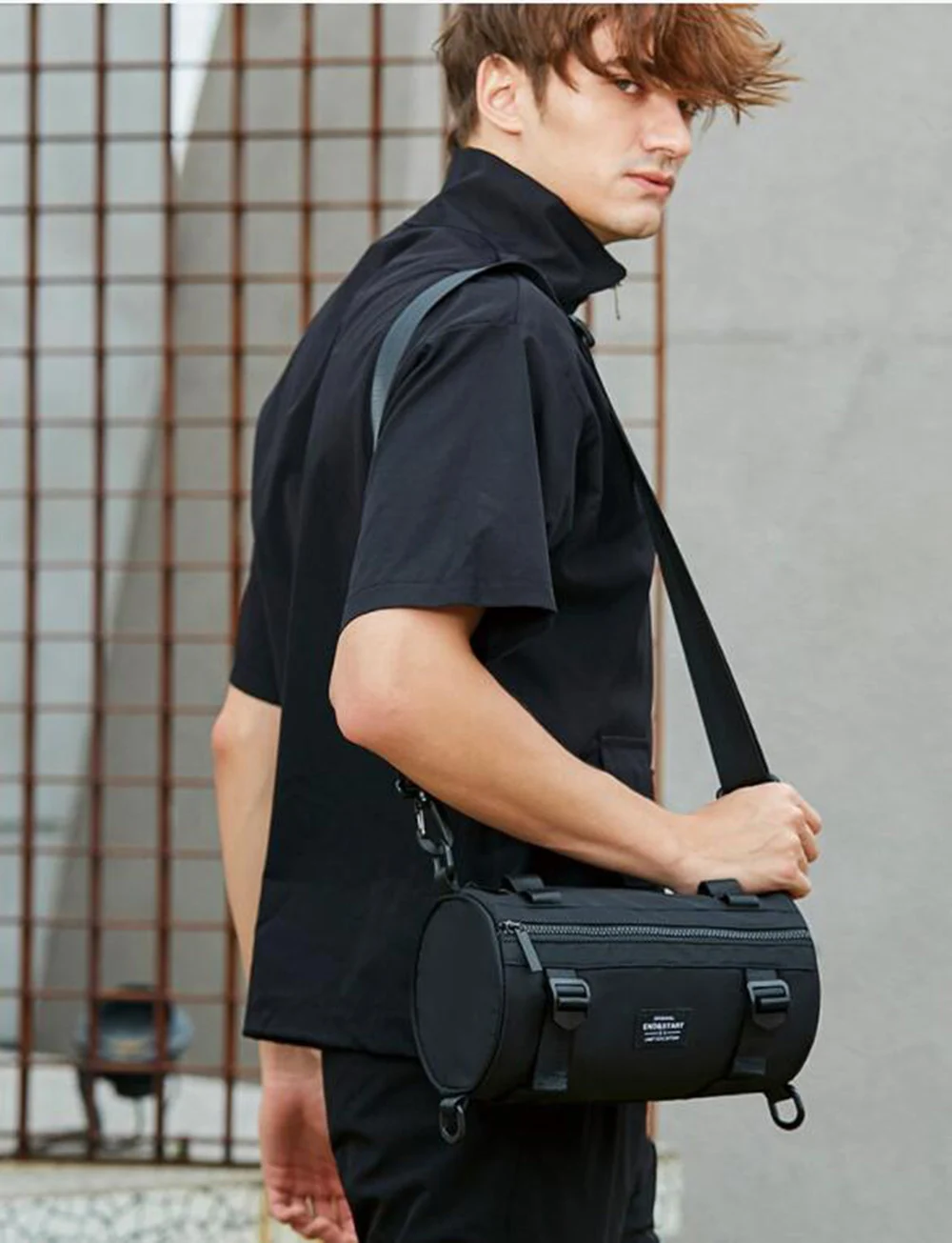 

2795 Summer winter Men's casual shoulder bag Japanese students sports Tooling Bucket handbags