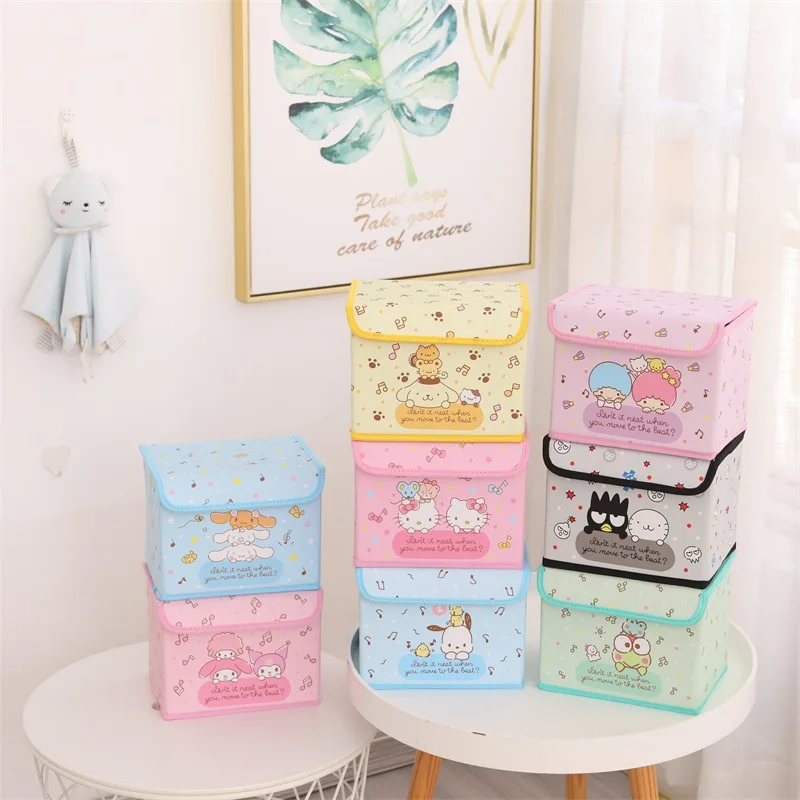 

Фотобокс для хранения косметики, 20 см * 14 см * 15 см, милый Sanrioed Anime Kuromi Cinnamoroll My Melody