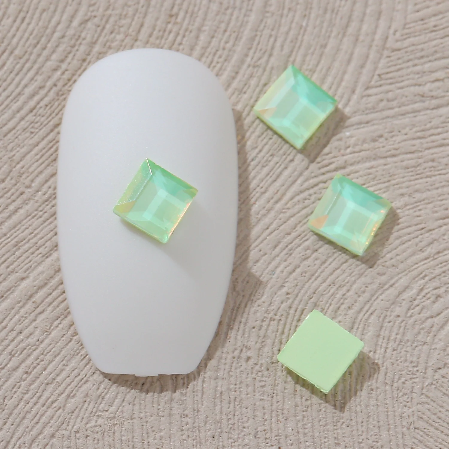 Опаловый мокко 4 мм оптовая продажа квадратная форма искусство ногтей с плоским