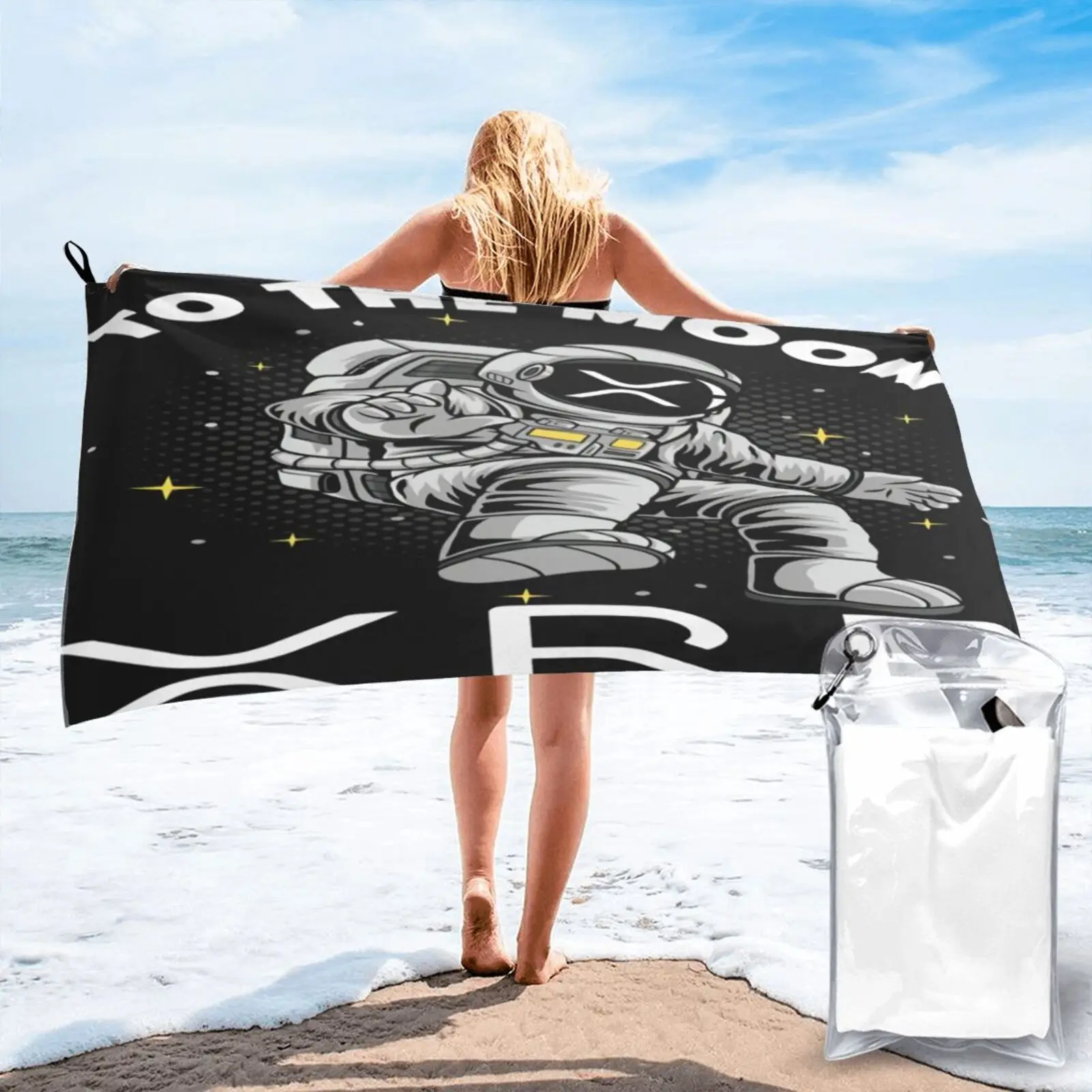 

Полотенце Xrp с волнами от Луны Xrp, морское пляжное полотенце, Большое банное полотенце, Пляжная накидка, полотенце для волос, пляжное полотен...