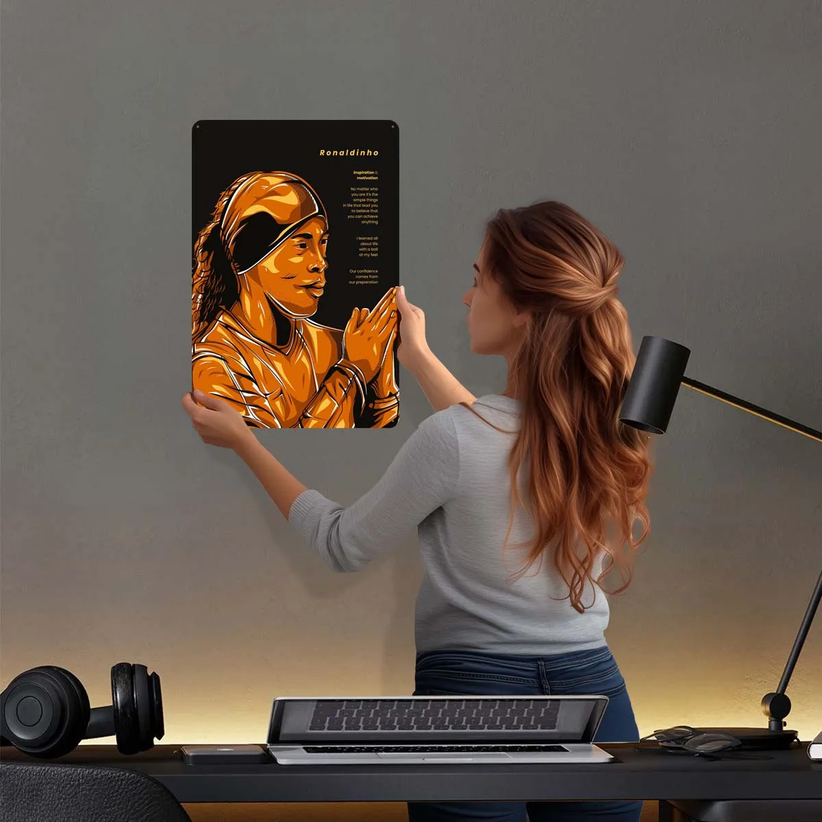 Металлические вывески Ronaldinho футбольные постеры украшение комнаты