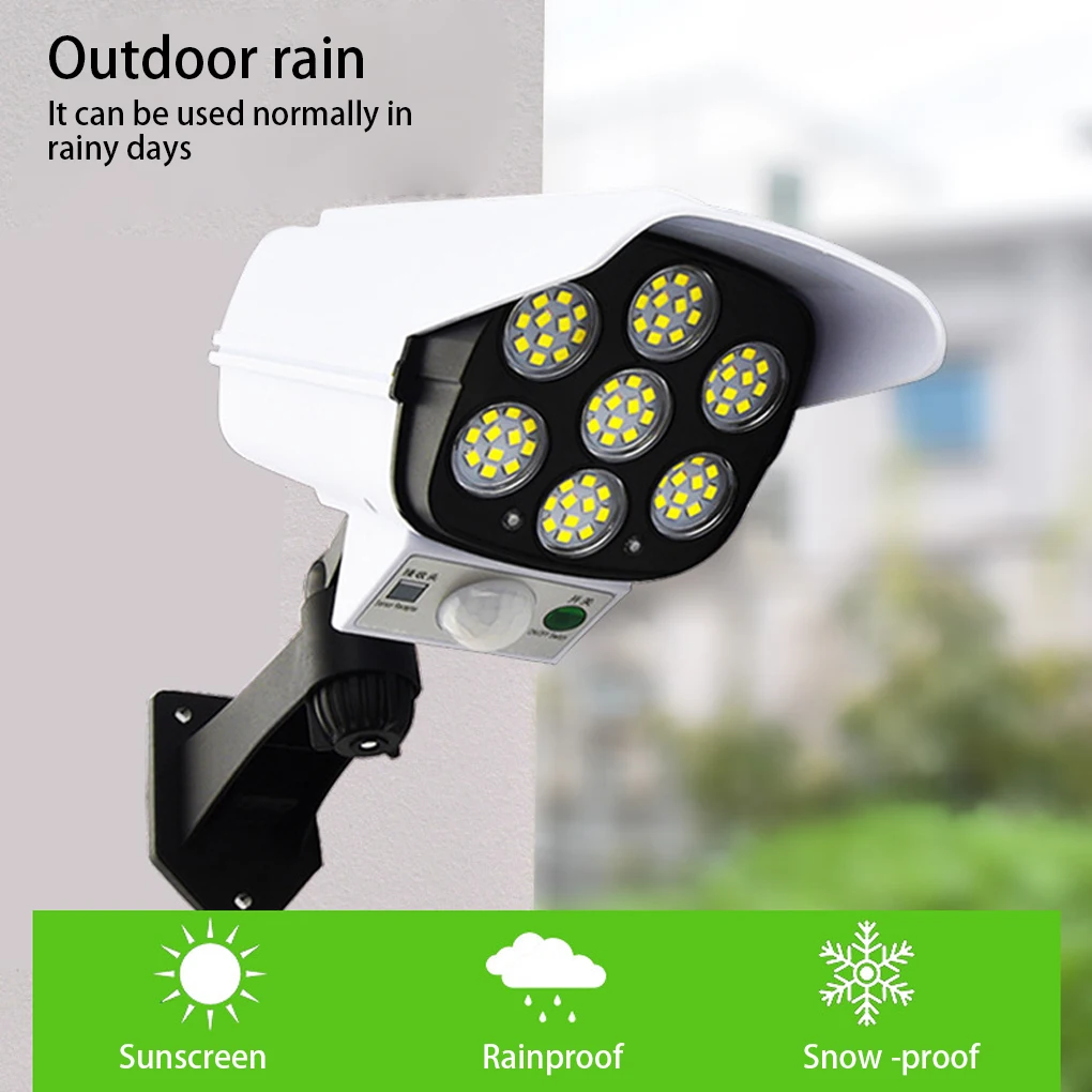 

Camera Light Motions Sensor Solar Wall Lamp IP65 Adjustable Lighting