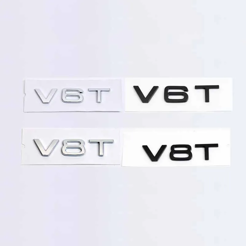 1 шт. 8 т 2 0 3 V6T V8T V10 ABS логотип автомобиля наклейка на багажник задняя дверь эмблема