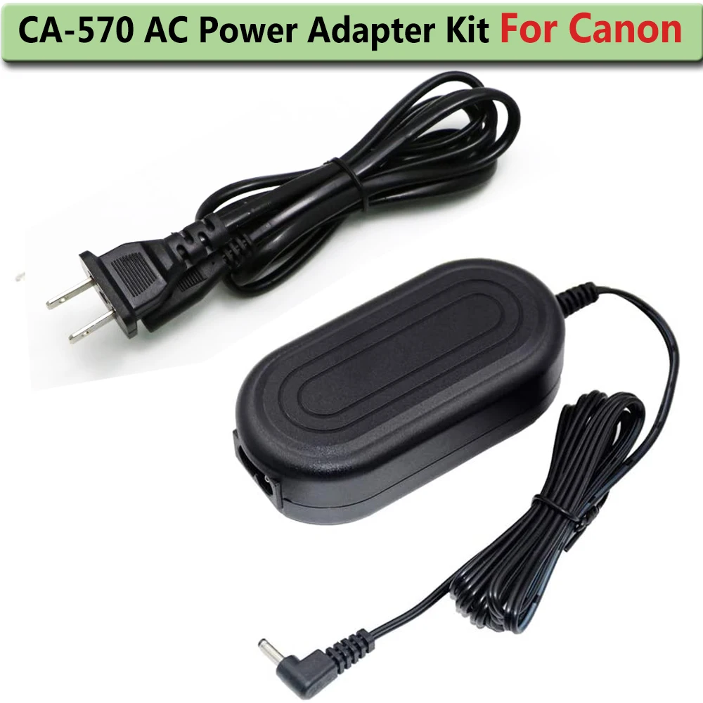 

CA-570 AC Power Adapter CA 570 Charger Kit for Canon FS300 HF10 VIXIA HF20 HFM31 HFS10 HG20 HR10 ZR80 Elura Optura VIXIA Cameras