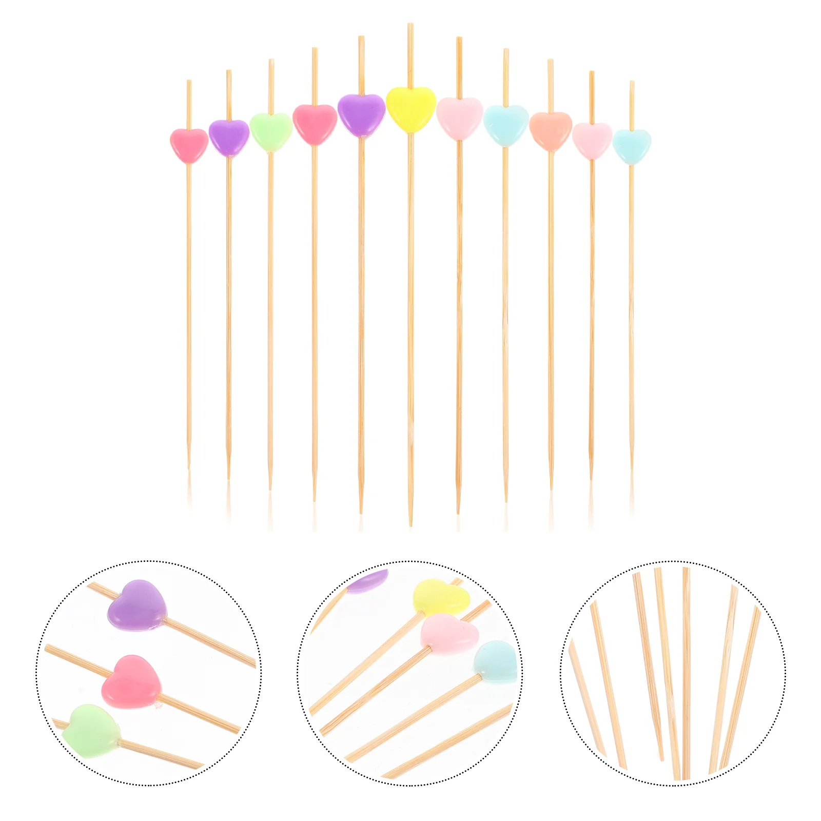 

Picks Fruit Toothpicks Appetizer Skewers Toothpick Cocktail Wooden Sticks Decorative Pickhawaiiandonut Cupcake Topper Stick