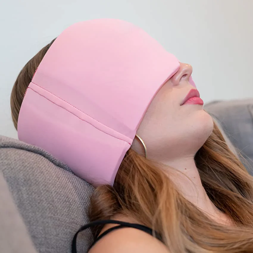 360°Gel Hot Cold Therapy Headache Migraine Gel Ice Hat Cooling Pack Wearable Relief Cap Tension Chemo,Sinus,Neck Stress Reliever