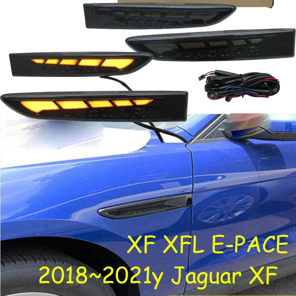 Автомобильный бампер, фары для Jaguar XF, дневные огни XFL E-PACE 2018 ~ 2021y, автомобильные аксессуары, светодиодные фары для Jaguar, противотуманные фары