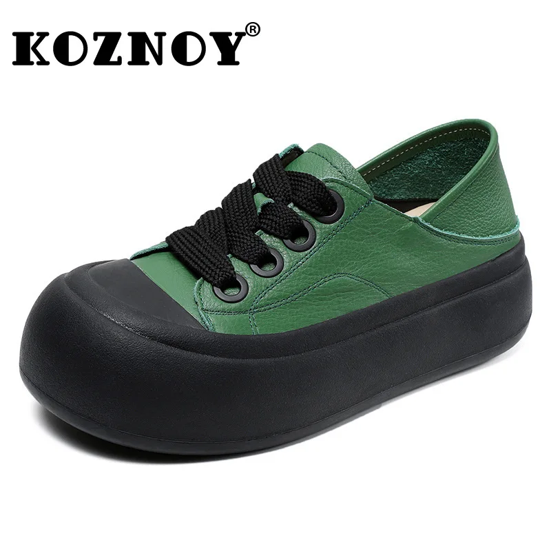 

Женские кроссовки из натуральной коровьей кожи, на танкетке, 5 см