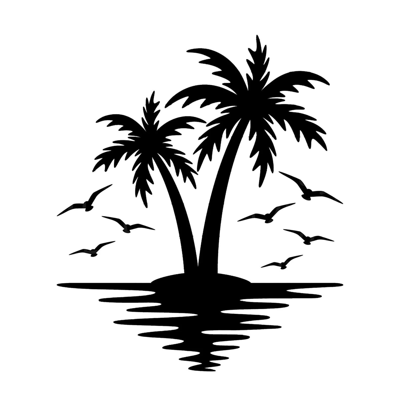 Seagull кокосовое дерево остров волна режущие штампы для сделай сам Скрапбукинг