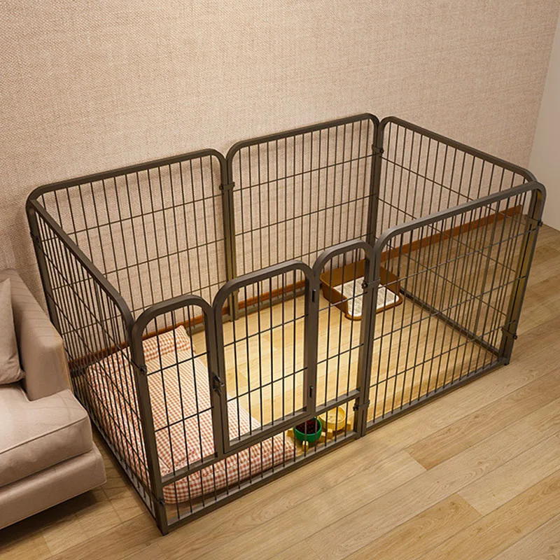 

120x60x60cm Assembled Metal Dog Cat Playpen Pet Fences With Gate Small Animals Cage Indoor Pet Security House Guard Enclosure