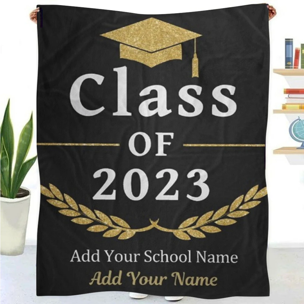 

Новинка, одеяло TOADDMOS с именем на выпускной, класс 2023, теплое мягкое одеяло, подарок на выпускной, летнее офисное уютное тонкое одеяло