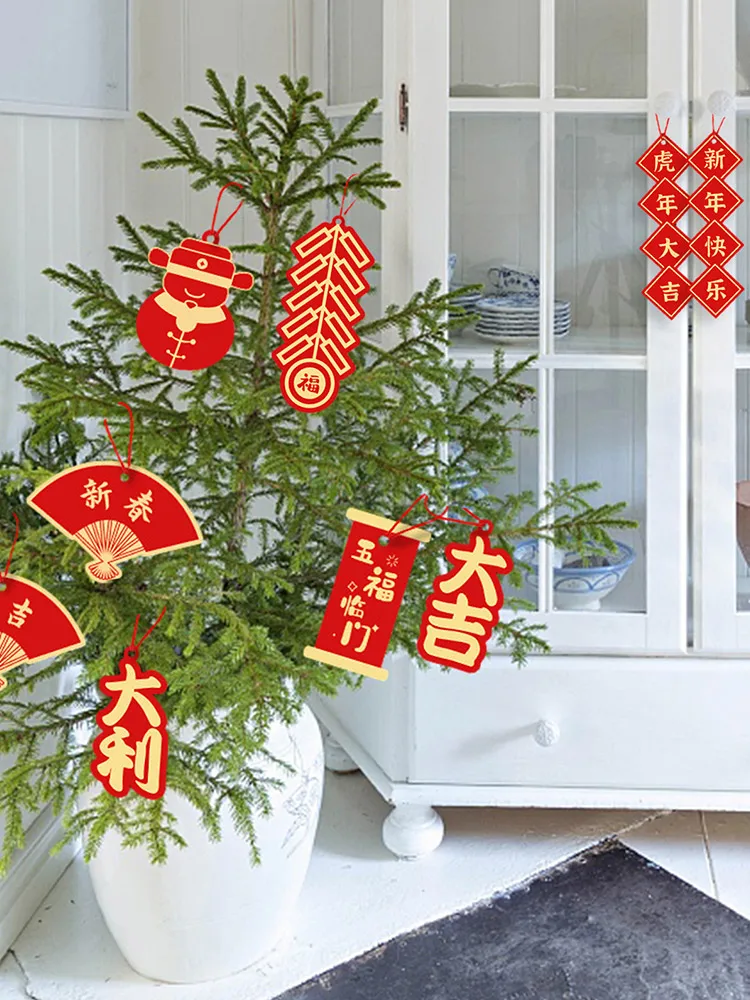 

Chinese New Year Decorations Chinese Character Hangings Pendants Lucky Fu Pendants For New Year Home Party 2022 Spring Festival
