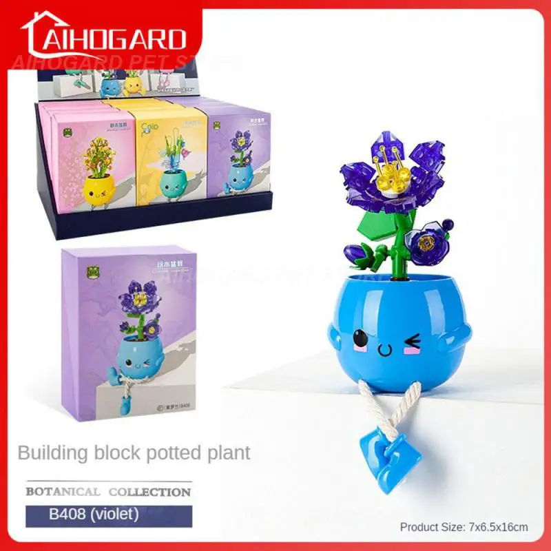 

Подарочные детские игрушки, домашний монтажный блок, украшение для дома и офиса, сборные строительные блоки, 3d модель цветов