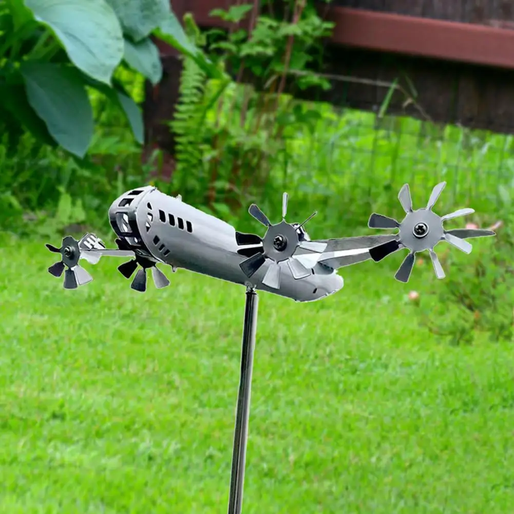 

Strong Unique Bird Garden Super Fortress Aircraft Wind Spinner Long Lasting Aircraft Modeling Smooth Touch for Park