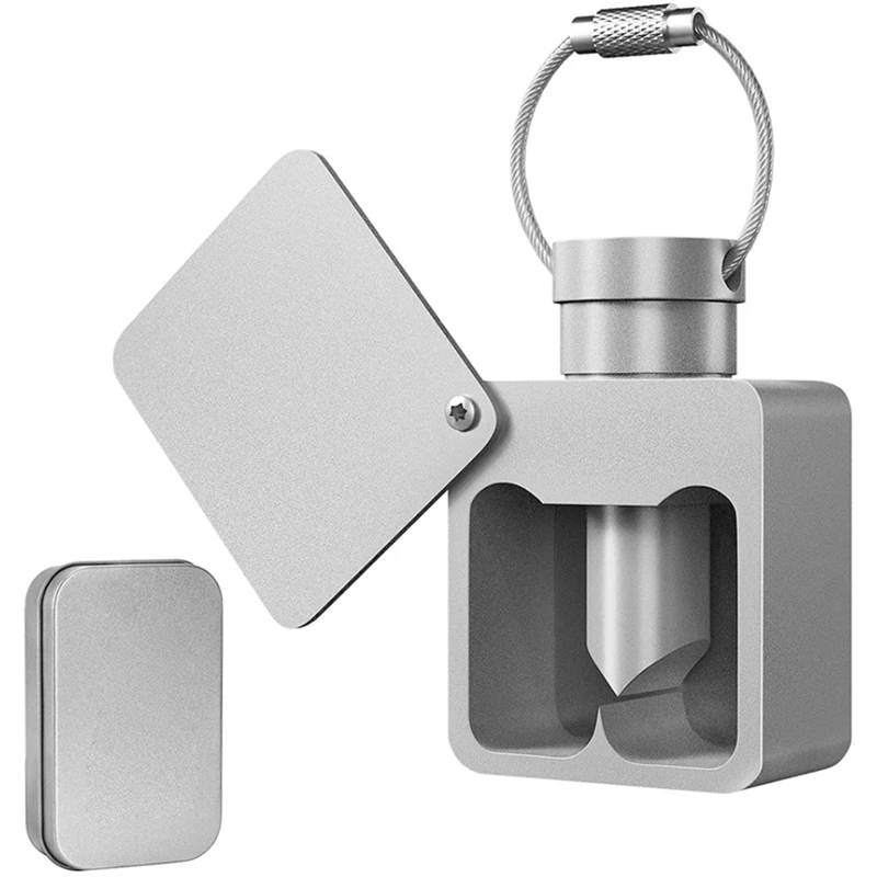 

Aluminum Alloy Waterproof Sealed Bin Pill Separator Pill Cutter Pill Box,Portable Pill Slicer Pill Storage