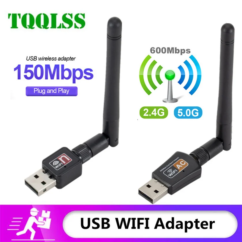 

USB Wi-Fi адаптер 600 Мбит/с, 5 ГГц + 2,4 ГГц, USB 150