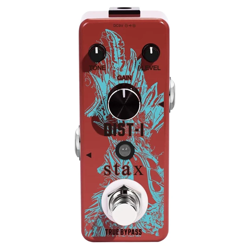 

Stax Guitar High Gain Dist Pedals British Distortion Pedal Vintage for Electric Guitar with Powerful Mid Frequency True Bypass