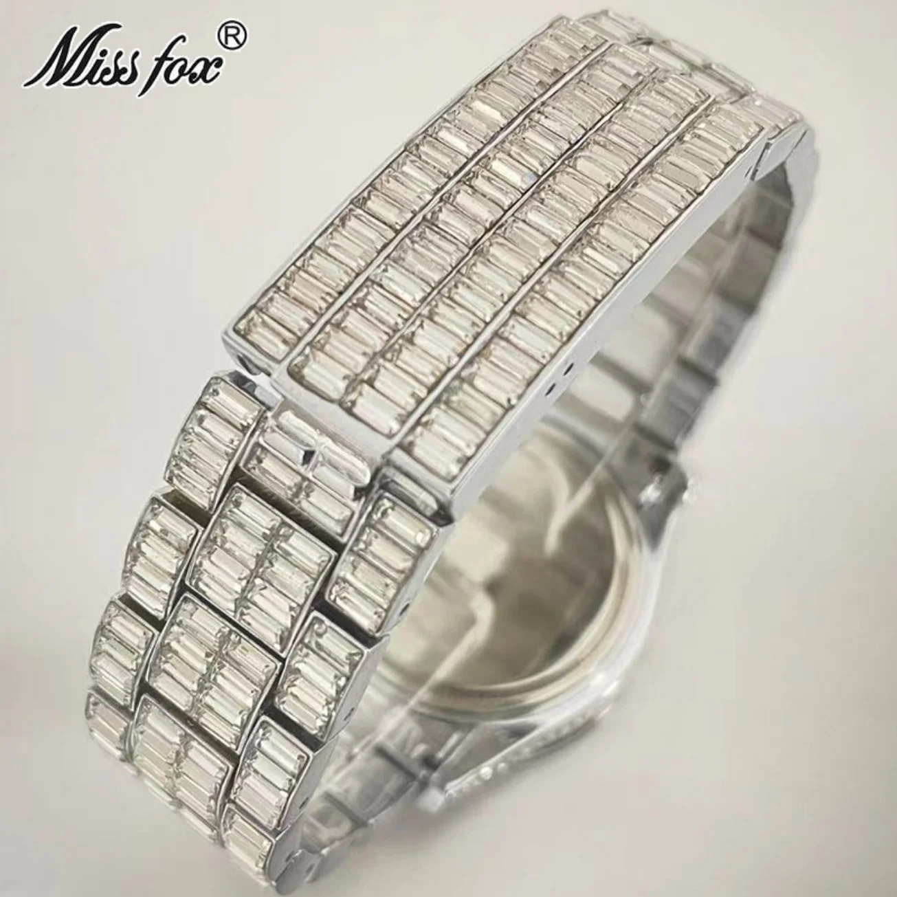 Iced Out Moissanite Men Jewelry Watch Tested AAA Luxury Watch For Men Brand Chronograph Rainbow Diamond Mossanite Jewelry Gift enlarge