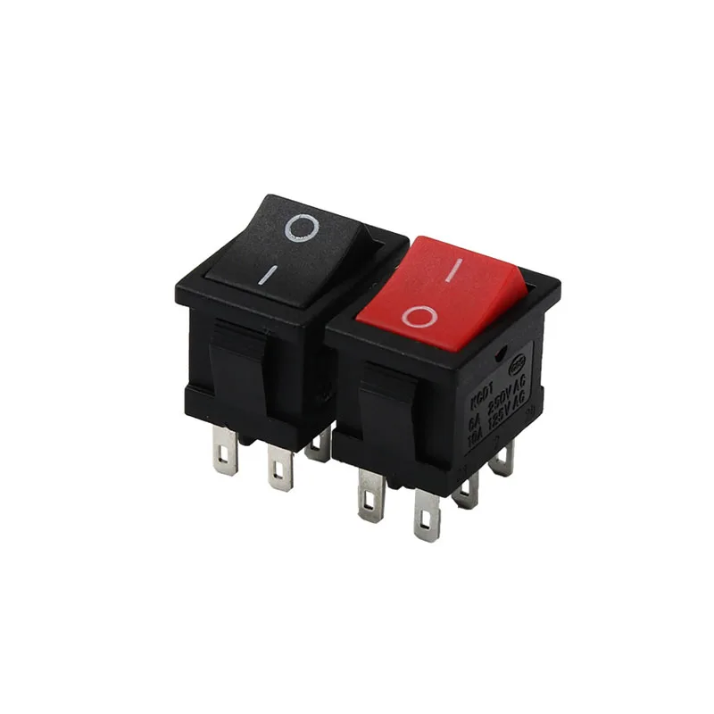 

10pcs / lot KCD1-202 perforate 19 x 13 mm 6 pin ON - ON boat rocker switch power switch