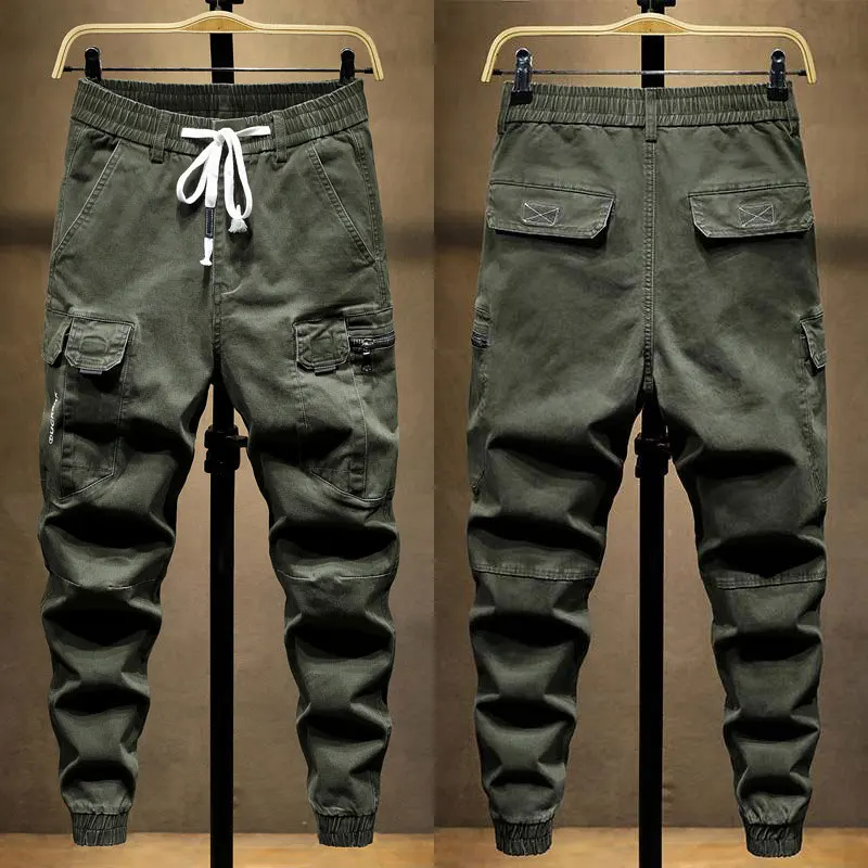 Streetwear Fashion Men Jeans Multi Pockets Designer Loose Fit Casual Cargo Pants Hombre Hip Hop Joggers Men Wide Leg Trousers