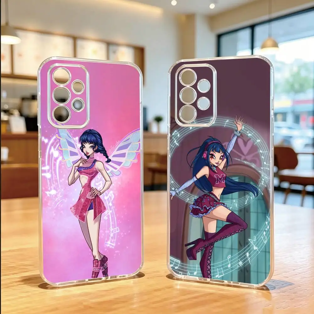 Фото Чехол для телефона W-Winx Clubs, прозрачный, силиконовый, мягкий, для Samsung S25, S24, S21, S22, S23, S30, Ultra, S20, Plus, Fe №1