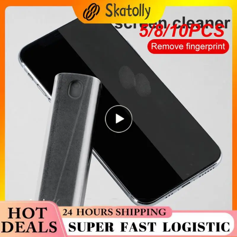 

Tablet Mobile PC Screen Cleaner Microfiber Cloth Set Cleaning Artifact Storage 2 In 1 Phone Screen Cleaner Spray Glass Cleaner