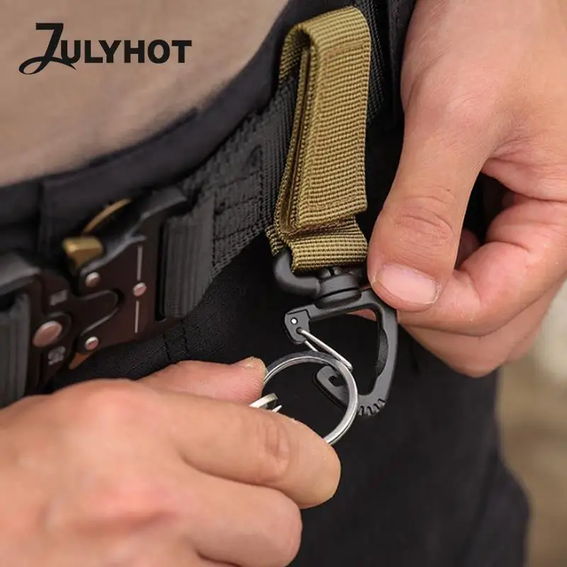 

Outdoor Camping Hiking Tactical Nylon Ribbon Knapsack Keychain Triangle Backpack Waist Bag Fastener Hook Buckle