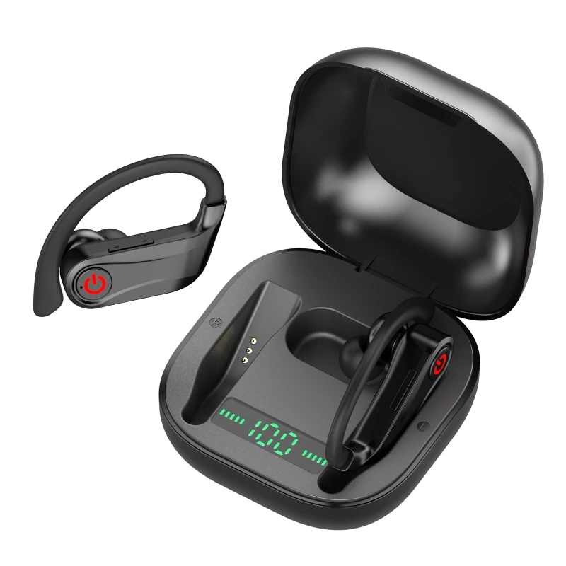 

Bluetooth-compatible5.1 гарнитура, спортивные Игровые наушники, наушники с зарядным боксом 950 мАч, стабильные и удобные в носке